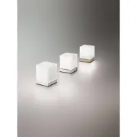 FABAS LUCE LED-tafellamp Brenta, dimbaar, wit / opaal, Woon-/ Eetkamer, Glas, Modern, LED tafellamp