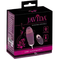 Javida - vibrerend ei met afstandsbediening - roterende kralen - paars