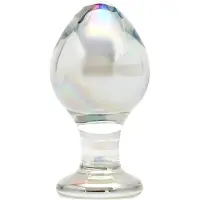 Rimba Zelda - conische glazen buttplug (transparant)