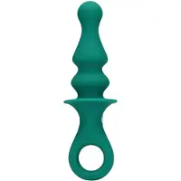 Loveline - anaal vibrator oplaadbaar met kralen - groen