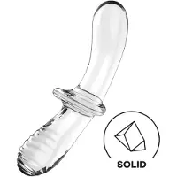 Satisfyer Double Crystal - dubbele dildo - glas - transparant