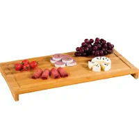 Kesper FSC Houten Snijplank / Afdekplaat bamboe hout, Met Saprand | Snij Plank | Kookplaat Afdekplaat | Afm. 54 x 28 x 4.3 Cm