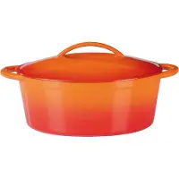 GSW Gusseisen braadpan, ovaal, Orange Shadow, 33 x 25 cm