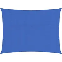 vidaXL Zonnezeil 160 g/m² rechthoekig 5x6 m HDPE blauw