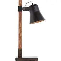 Brilliant Tafellamp Plow Hout E27