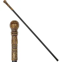 Widmann - Zwart en gouden wandelstok 108 cm