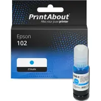 PrintAbout Huismerk Epson 102 (T03R240) Inktcartridge Cyaan