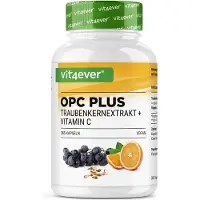 Vit4ever OPC druivenpitextract + natuurlijke vitamine C - 365 capsules - voor 12 maanden - Hoogste OPC-gehalte volgens HPLC - OPC van Europese druiven - Veganistisch -