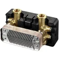 Oventrop Regumat warmtewisselaar met aansluitarmatuur 14 platen tot 14 kW, voor Regumat DN 25, 1351596