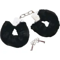 Bad Kitty - Pluche handboeien - zwart