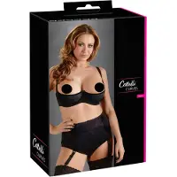 Cottelli Plus Size - bh-verhoger (zwart) - 95E