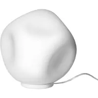 Foscarini Design tafellamp Hoba Media, dimbaar, wit / opaal, Woon-/ Eetkamer, Glas, Design, tafellamp