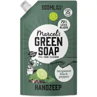 Marcel's Green Soap 6x Handzeep Bergamot & Black Pepper Navulling 500 Ml