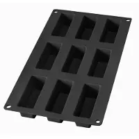 Lékué Bakvorm - 9 Mini Cakes - Siliconen - Black