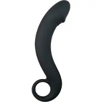 Easytoys Anal Collection - anaal dildo gebogen - siliconen - zwart