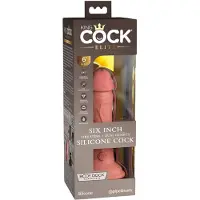 King Cock Elite 6 - vibrator met zuignap (15 cm) - huidskleur