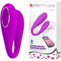 Pretty Love August - App-gestuurde G-spot- en clitoris-vibrator (roze)