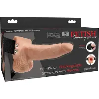 Pipedream - Fetish Strap-On 6 - opzetbare, holle vibrator (natuurlijk)