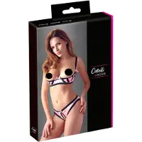 Cottelli - Bh set - Gestreept - Zwart