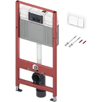 Tece TECEbase - Inbouwframe voor hangend toilet, met spoelreservoir Base, inclusief bedieningsplaat, bouwhoogte 1,12 m 9400400