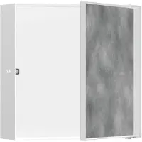 Hansgrohe Wandniche XTRASTORIS, steenlook. Deur: 300x300x100mm, matwit. Afmetingen: 300 x 300 x 100 mm, matwit