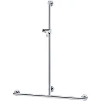 Keuco Plan Care douche leuning m BR-Stg chroomvrij 1100 1263mm