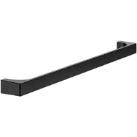 Keuco Badhanddoekhouder van metaal, zwart mat, 60 cm lang, voor badkamer of sauna, voor handdoeken, wandmontage, handdoekstang, Edition 11 Black Selection