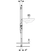 Geberit Duofix element voor wastafel 130cm voor wandkraan opbouw met inbouwsifon 111.477.00.1