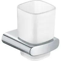 Keuco Elegance - Tandenborstelbeker met houder, mat glas/chroom 11650019000