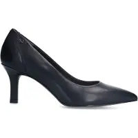 No Stress Zwarte leren klassieke pumps | Maat 36