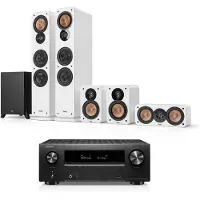 Teufel ULTIMA 40 Surround + DENON X2800H DAB "5.1-Set" Home cinema Wit/zwart