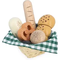 Janod Shiny Grandma - Bakkersmand - Leuke Mand Met 6 Broden En Gebakjes - Ideaal Voor Een Keuken Of Winkeltje - Imitatie Keukenset - Geschikt Vanaf 3 Jaar