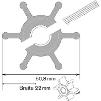 Johnson Pump Impeller 189-091026b1 Zwart