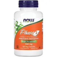 Now Phase 2 500 mg Witte Kidneyboonextract 120 Capsules (120 Capsules)