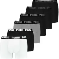 Puma Boxershorts 'Everyday' lichtgrijs / zwart / wit
