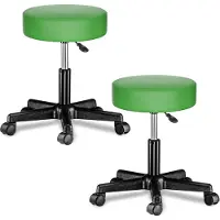 Casaria Verstelbare Draaikruk - 46/60cm Zithoogte – 2 Stuks Groen