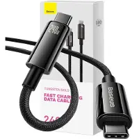 Baseus USB - C - USB C kabel 480Mb/s 240W 1m Wolfraam Goud CAWJ040101 - zwart