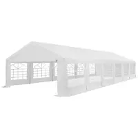 Juskys Partytent / Paviljoen Gala - 6 x 12 meter - Wit - Incl. Zijwanden & Toebehoren