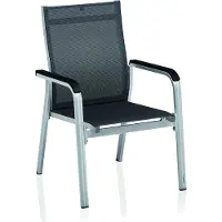 Kettler Basic+ Premium stapelbare tuinstoel gedemonteerd aluminium/outdoorstof 2 stuks
