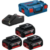 Bosch STARTERSET 18V, 3 accu's van 5.0Ah + oplader + L-BOXX - B 615990L3T