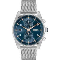 BOSS Analoog horloge 'SKYTRAVELLER' goud / petrol / zilver
