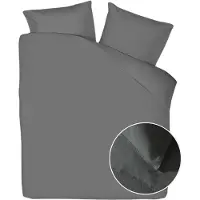 Yellow Suites Dekbedovertrek Linnen - Beluga Grey 200 x 200/220 cm