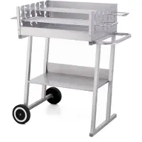 Tepro houtskoolgrill 'Pasadena' inclusief kunststof wielen. Grilloppervlak: 2x ongeveer 56x18 cm. Grillwagen