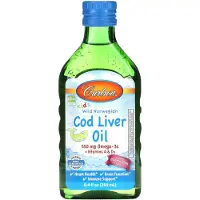 Carlson Labs - Levertraan voor Kinderen, 550mg Bubblegum - 250 ml