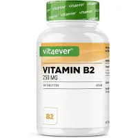 Vit4ever - Vitamine B2 (Riboflavine) - 250 mg - 365 Tabletten - Hoge Dosis - Zonder Ongewenste Toevoegingen - Veganistisch