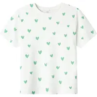 Name It Kids KIDS T-shirt wit Meisjes Viscose Ronde hals Hartjes - maat 116