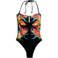 Desigual Badpak lichtblauw / geel / zwart