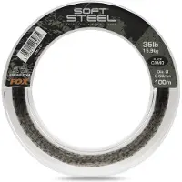 FOX Soft Steel Fleck Camo Leader 45lb - 100m