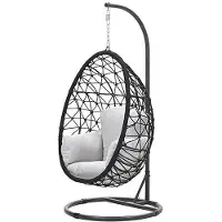 Garden Impressions Panama hangstoel swing egg - rope zwart