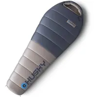Husky mummyslaapzak dons Dopy 2024 -25°C - 220 cm - Blauw met Grijs